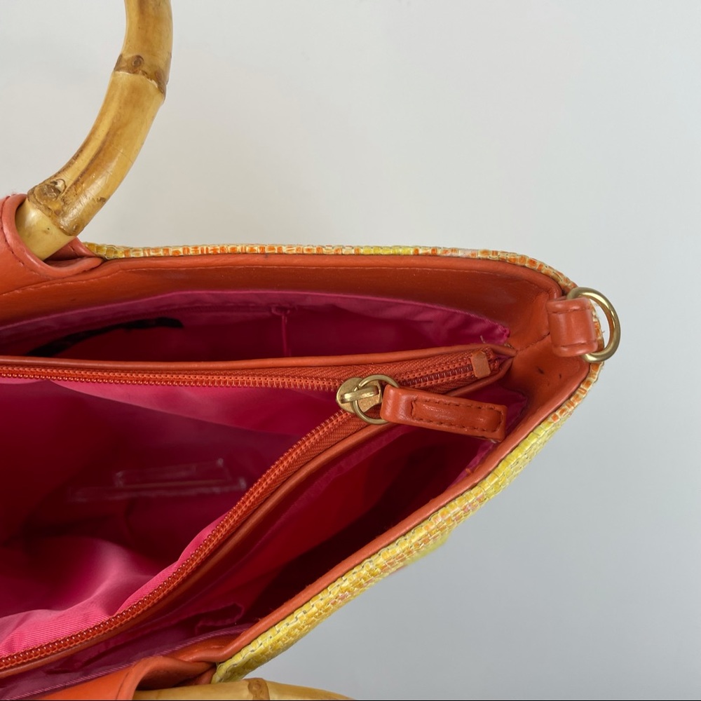 Vintage Sunny Hawaii Floral Bamboo Handbag - Picture 10 of 12